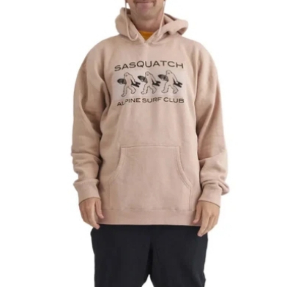 Airblaster Sasquatch Alpine Surf Club Men's XXL Hooded Sweatshirt Tan